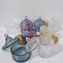 Nordic Colorful Crystal Glass Candy Storage